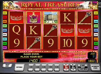 В казино автоматы Royal Treasures